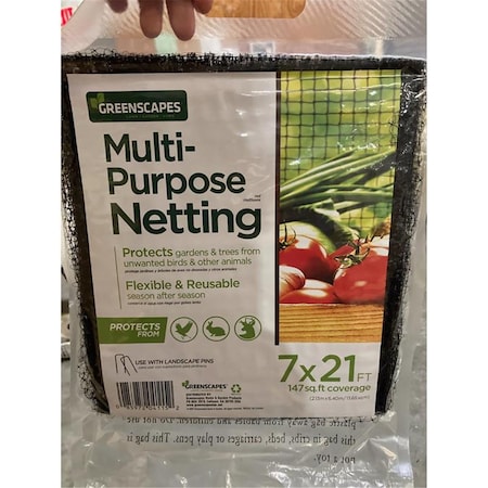 Greenscapes 21 x 7 ft. Garden Netting, Black 7024580